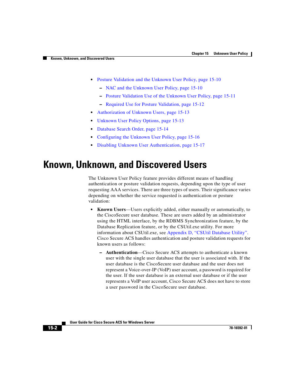 Known, unknown, and discovered users | Cisco 3.3 User Manual | Page 612 / 860