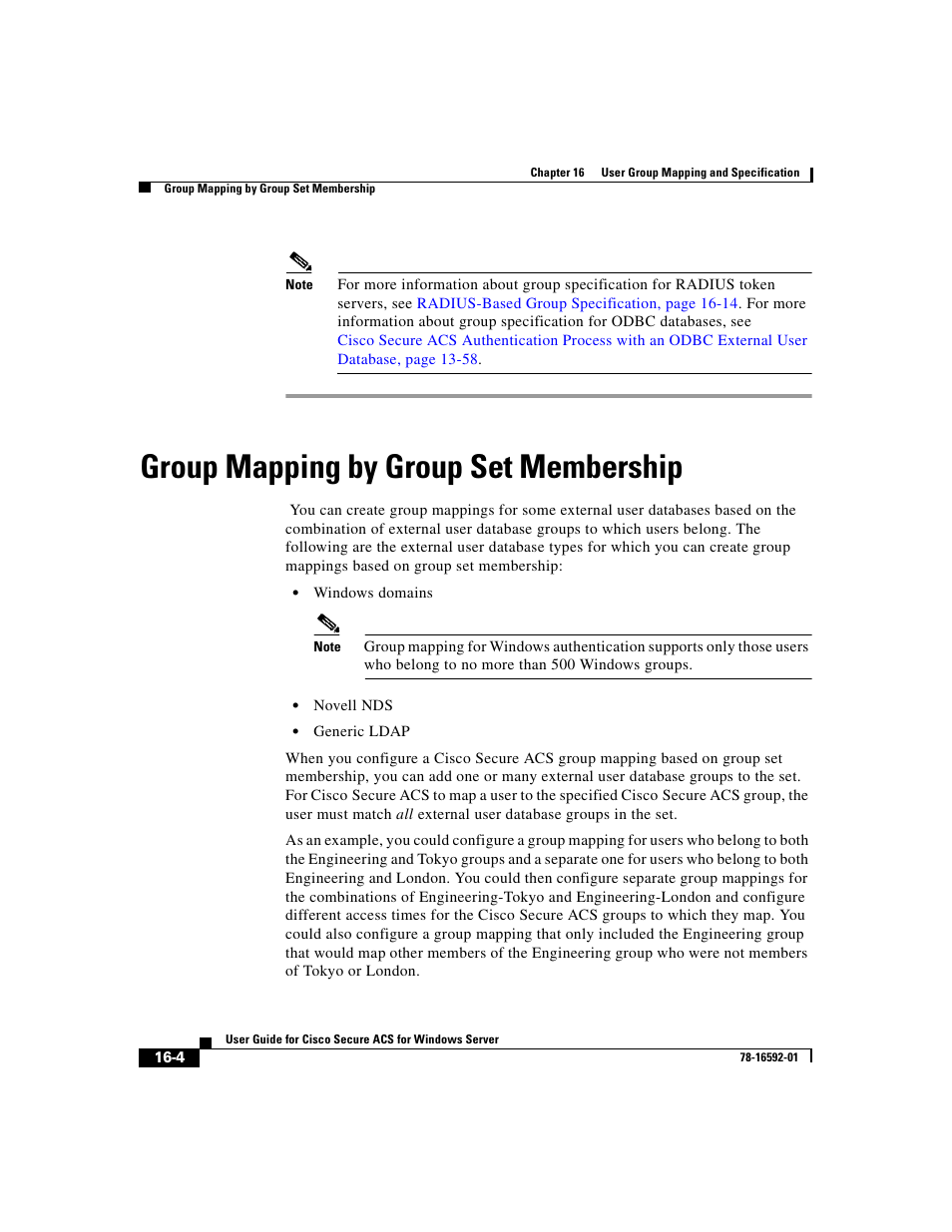 Group mapping by group set membership, Group mapping by | Cisco 3.3 User Manual | Page 632 / 860