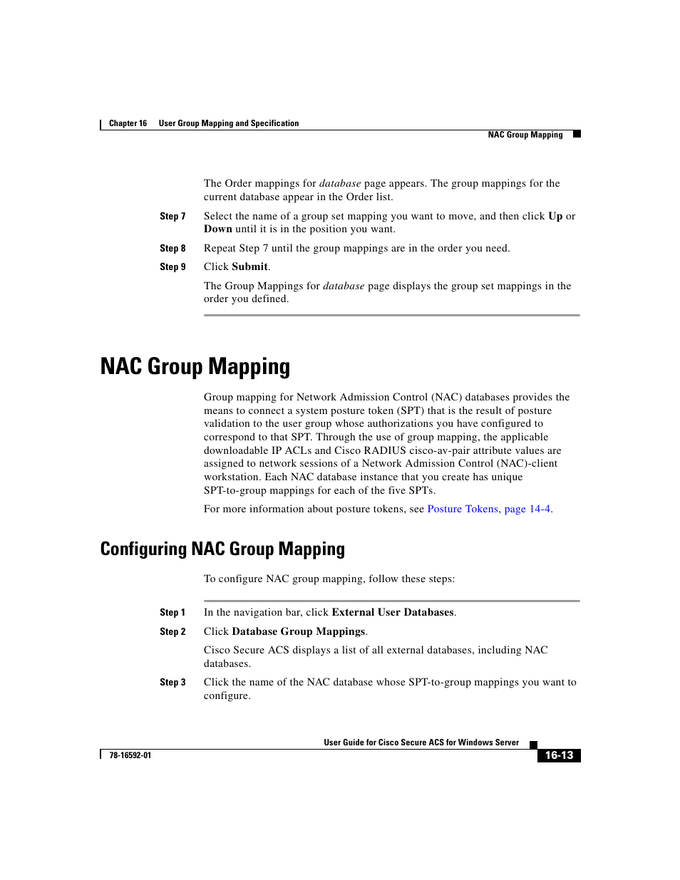 Nac group mapping, Configuring nac group mapping | Cisco 3.3 User Manual | Page 641 / 860