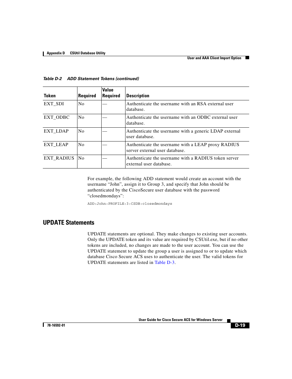 Update statements | Cisco 3.3 User Manual | Page 735 / 860