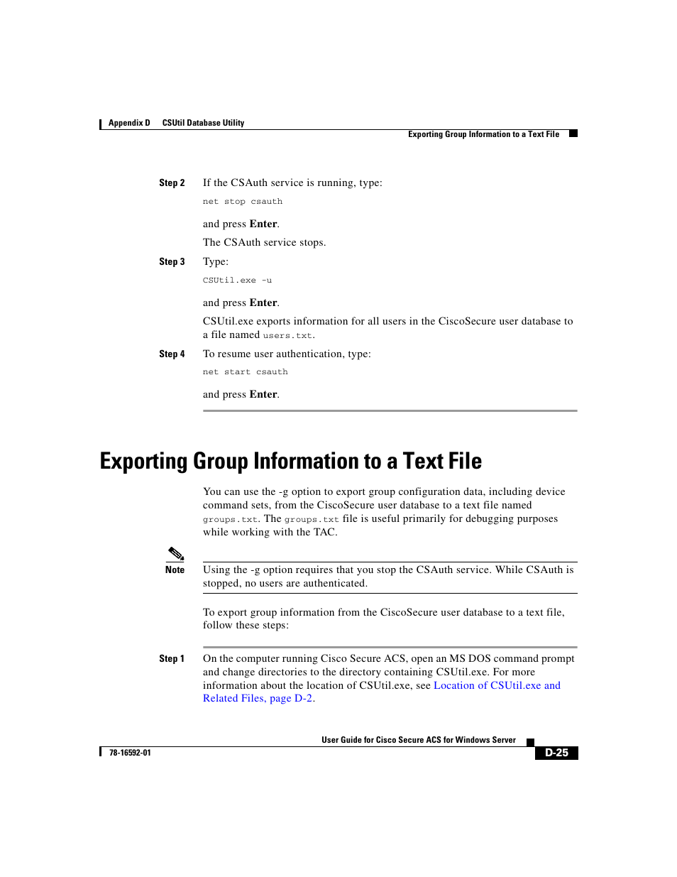 Exporting group information to a text file | Cisco 3.3 User Manual | Page 741 / 860
