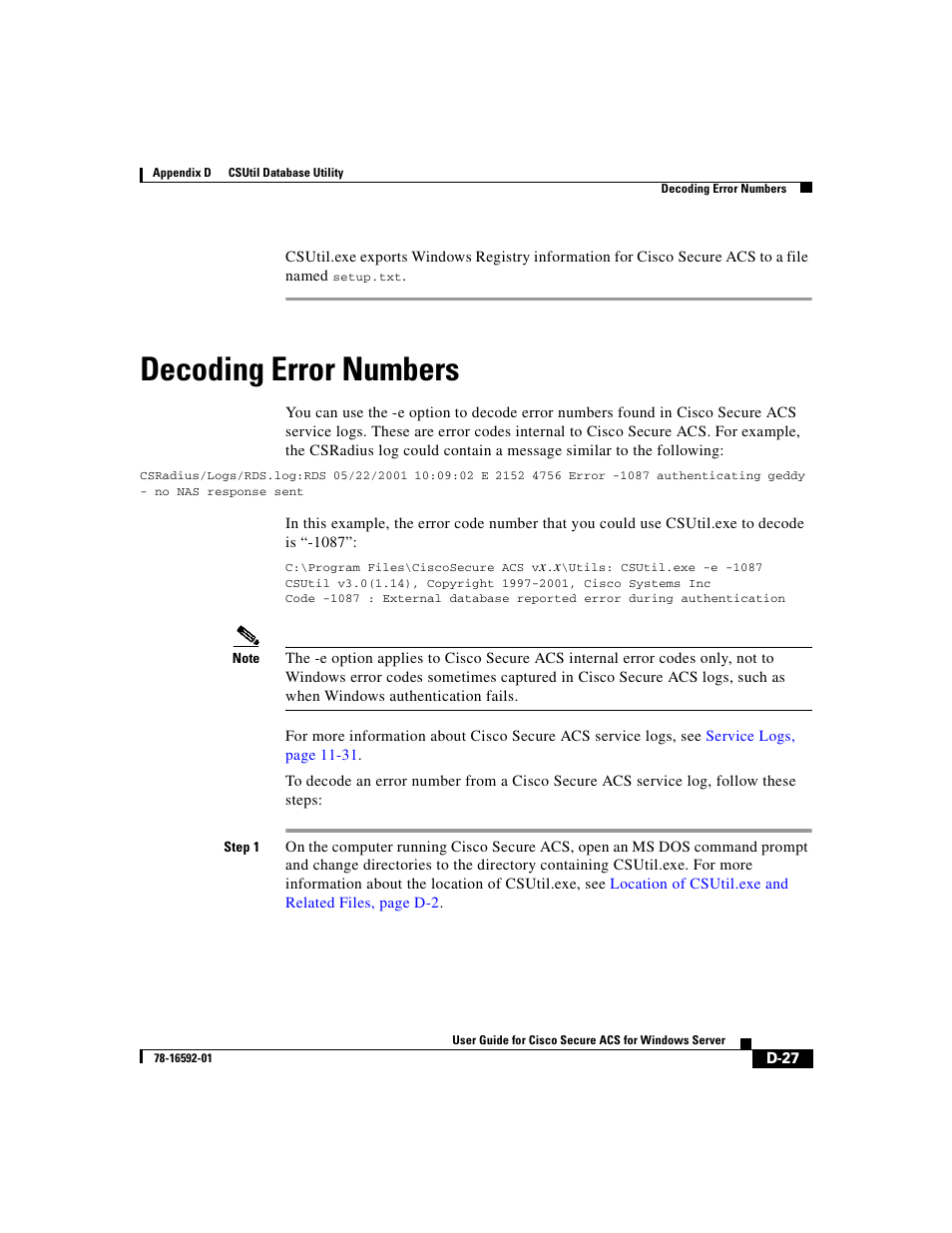 Decoding error numbers | Cisco 3.3 User Manual | Page 743 / 860