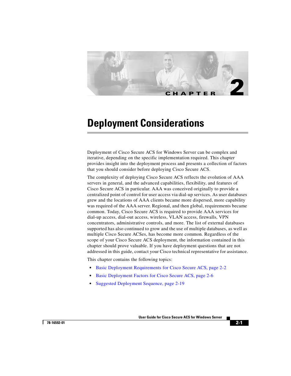 Deployment considerations, C h a p t e r, Chapter 2, “deployment considerations | Cisco 3.3 User Manual | Page 77 / 860