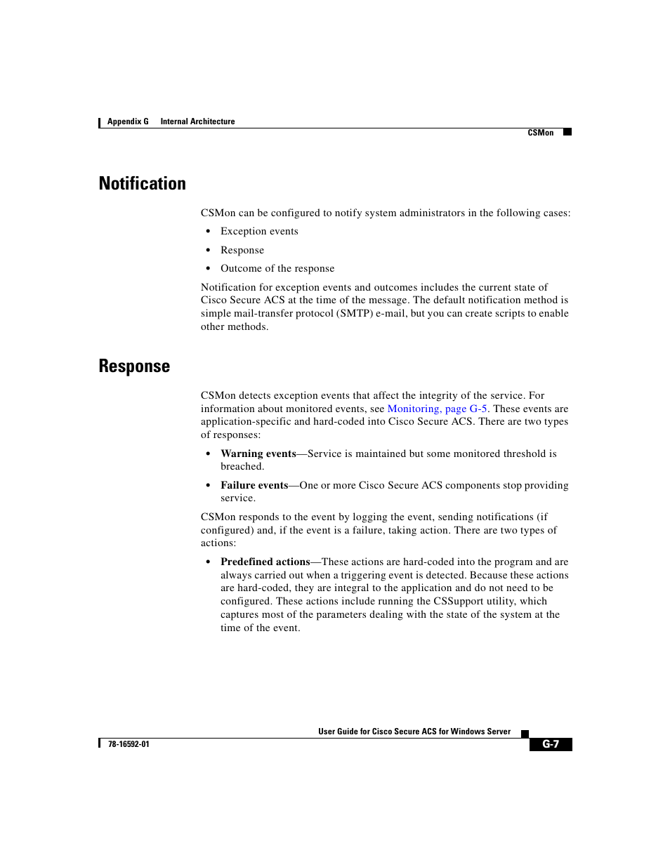 Notification, Response | Cisco 3.3 User Manual | Page 831 / 860