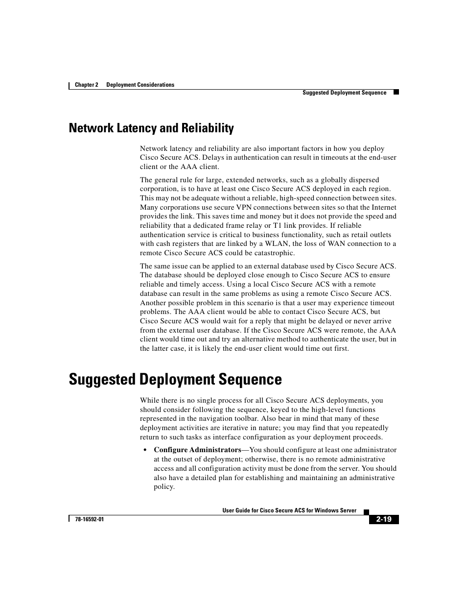 Network latency and reliability, Suggested deployment sequence | Cisco 3.3 User Manual | Page 95 / 860