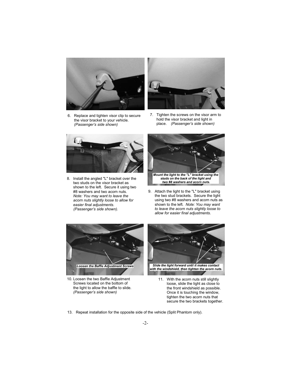 Star Headlight & Lantern ULB14 StarBurst Half Phantom Undercover User Manual | Page 2 / 2