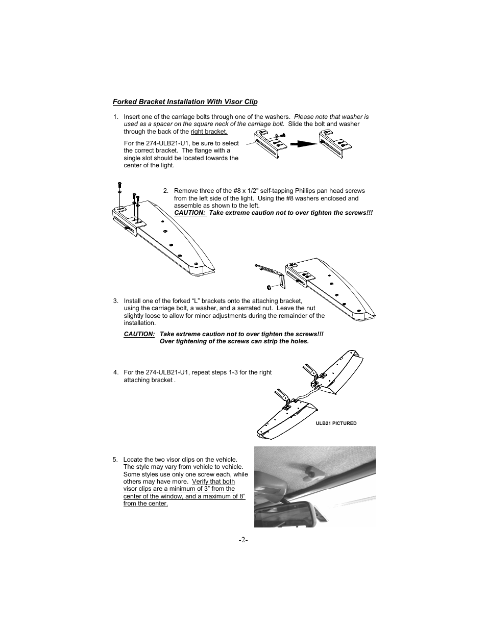 Star Headlight & Lantern ULB21 Star Split-Phantom Undercover User Manual | Page 2 / 4