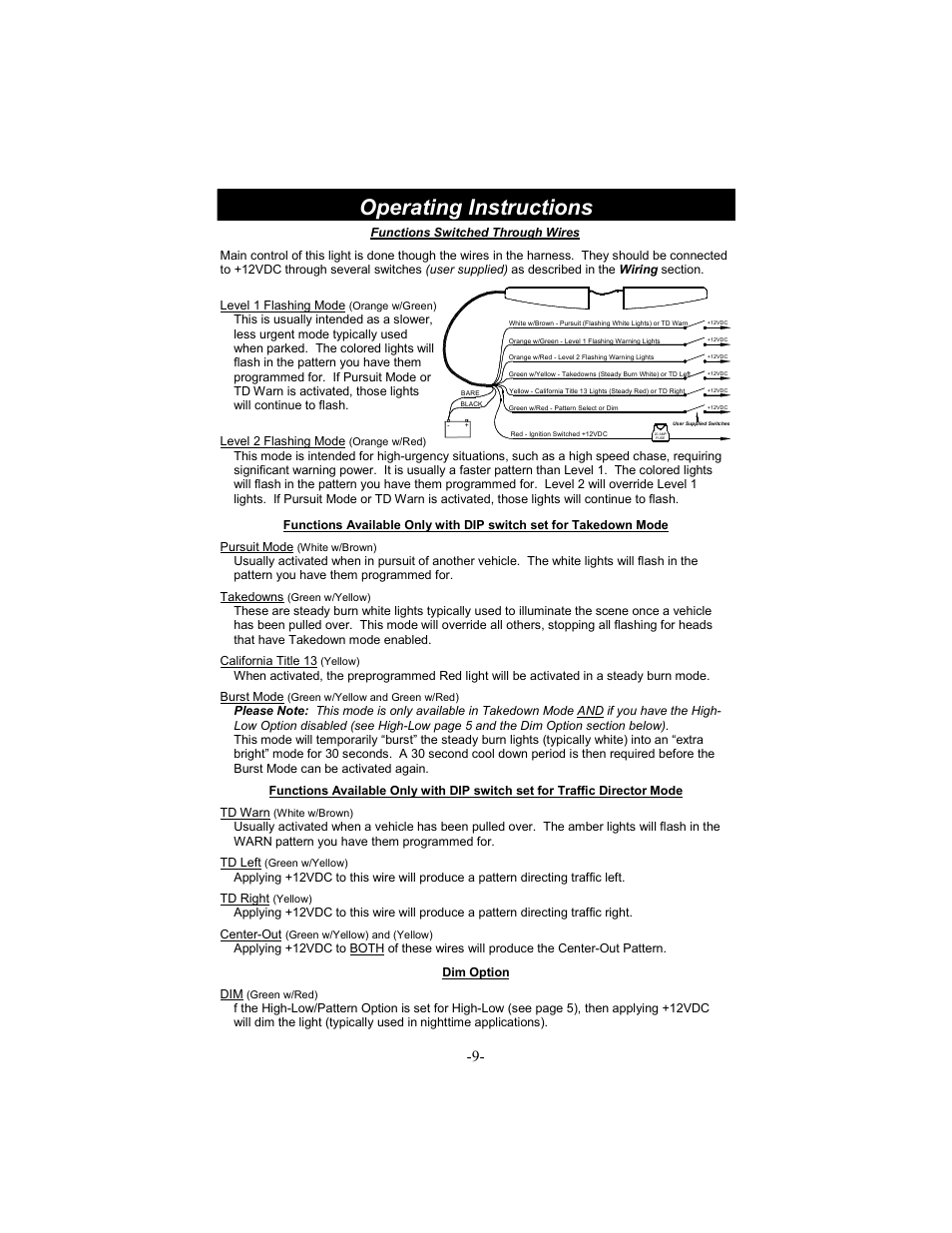 Operating instructions | Star Headlight & Lantern ULB28 Lineum  Dual-Color Split-Phanto Interior LED Lightbar User Manual | Page 10 / 12