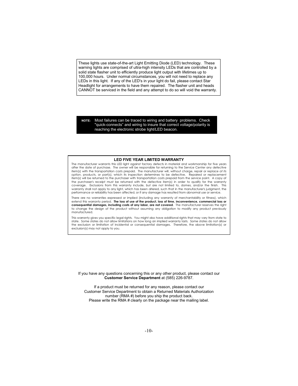 Star Headlight & Lantern ULB28 Lineum  Dual-Color Split-Phanto Interior LED Lightbar User Manual | Page 11 / 12