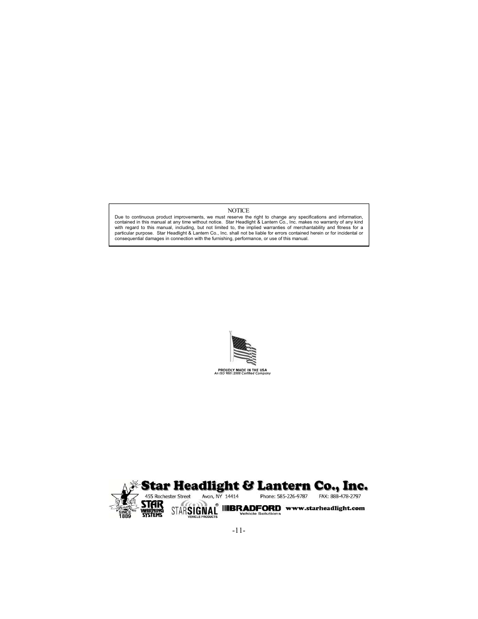 Star Headlight & Lantern ULB28 Lineum  Dual-Color Split-Phanto Interior LED Lightbar User Manual | Page 12 / 12