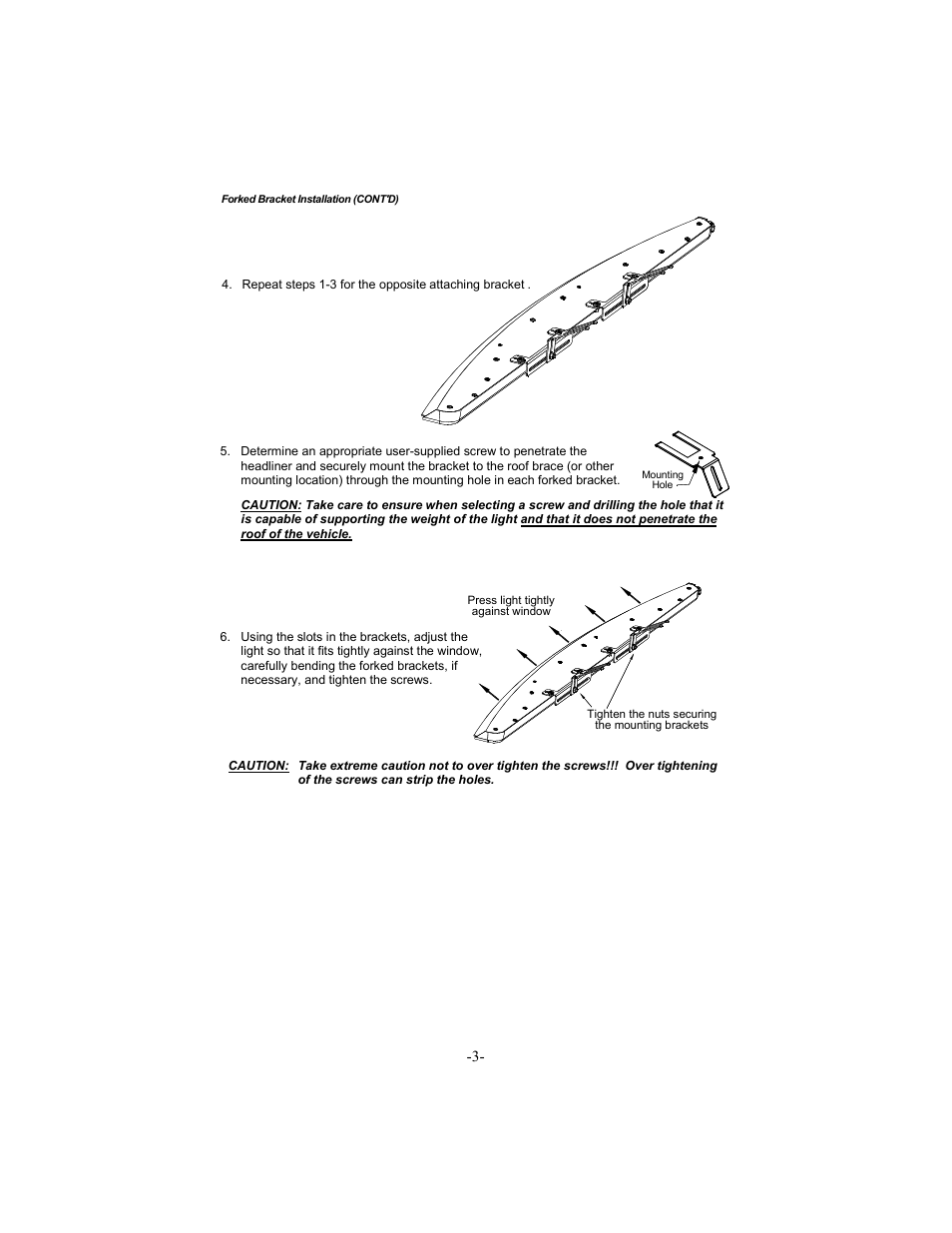 Star Headlight & Lantern ULB48 Lineum  Dual-Color Traffic Director Interior LED Lightbar User Manual | Page 4 / 16
