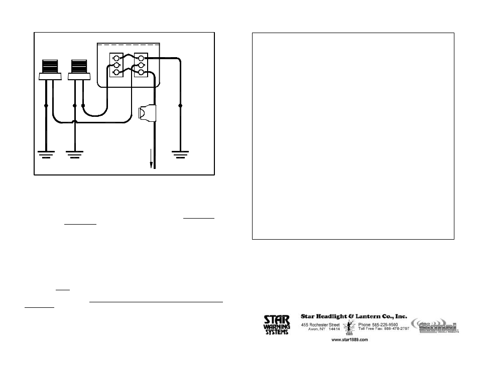 Star Headlight & Lantern SP3860-2 Switch Panel User Manual | 1 page