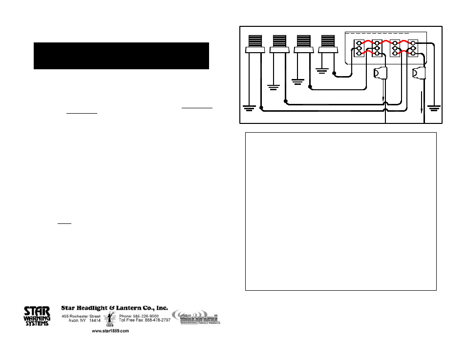 Star Headlight & Lantern SP3860-4 Switch Panel User Manual | 1 page