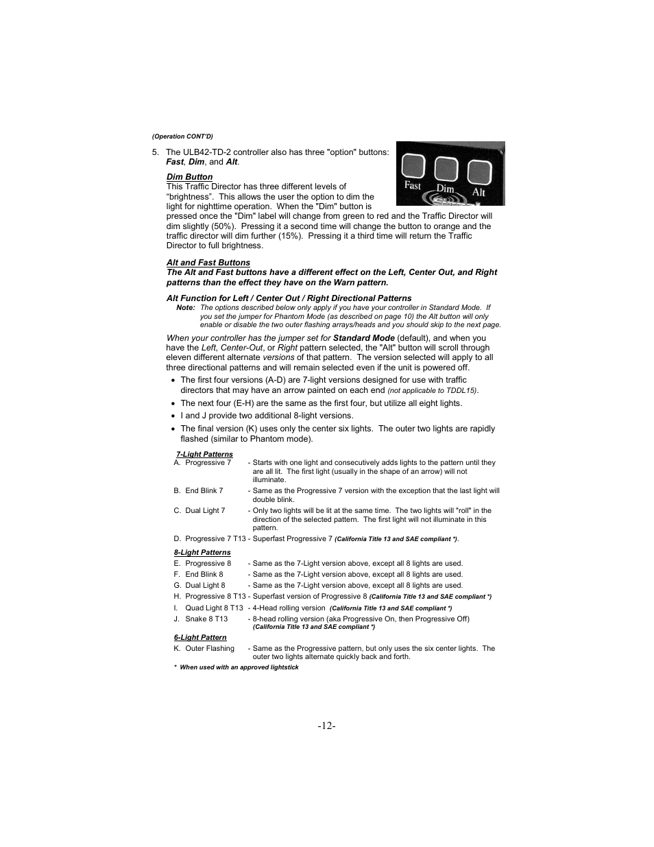Star Headlight & Lantern TDDL15 Series High Intensity User Manual | Page 14 / 16