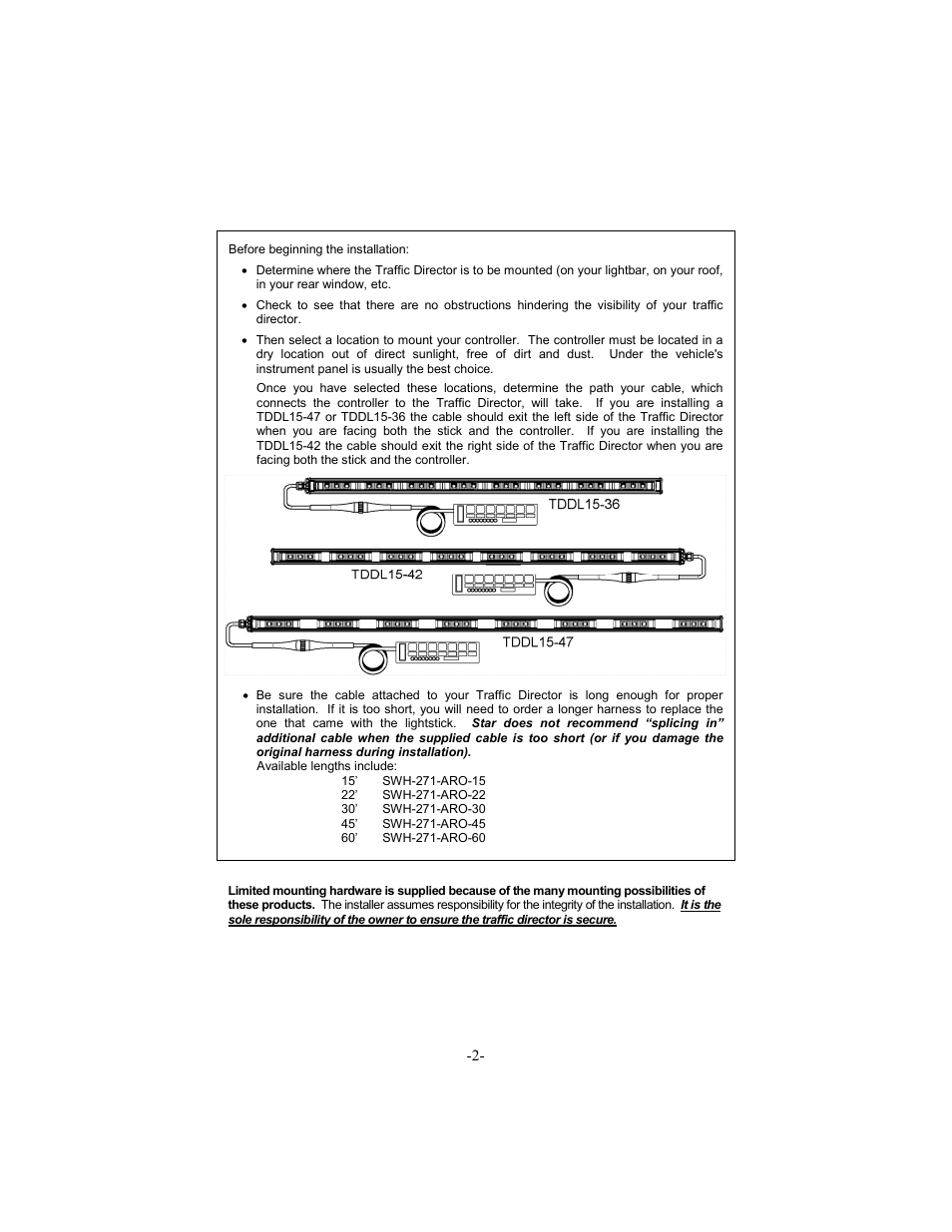 Star Headlight & Lantern TDDL15 Series High Intensity User Manual | Page 4 / 16