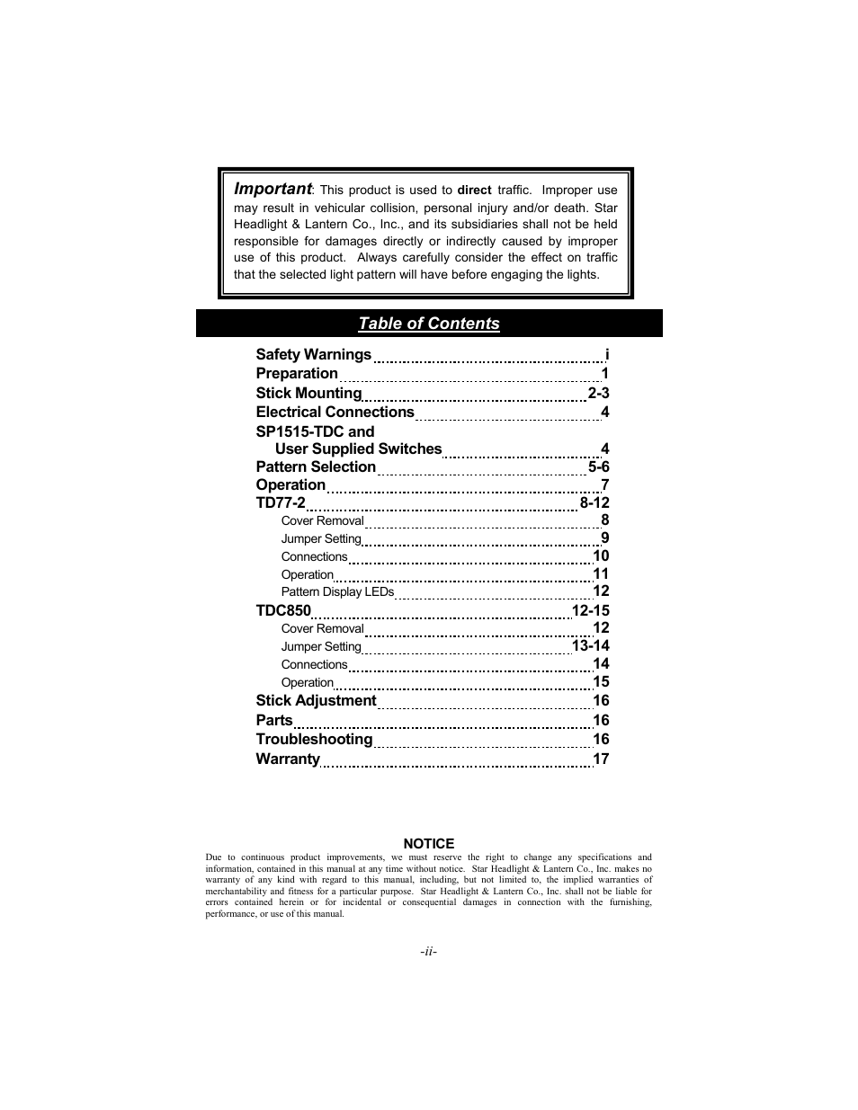Star Headlight & Lantern DL15-30 User Manual | Page 3 / 20