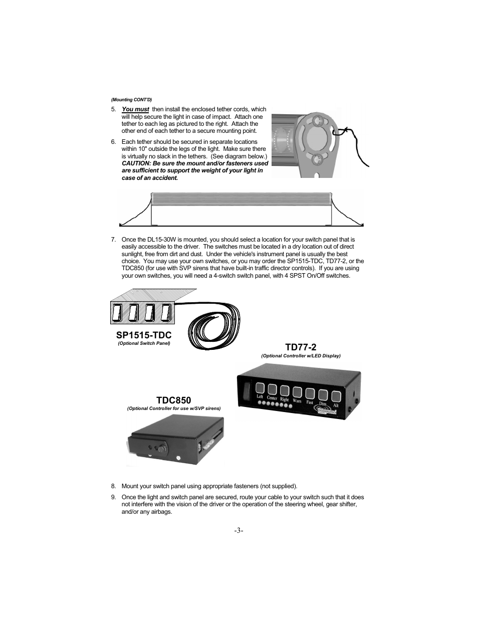 Td77-2, Sp1515-tdc, Tdc850 | Star Headlight & Lantern DL15-30 User Manual | Page 6 / 20