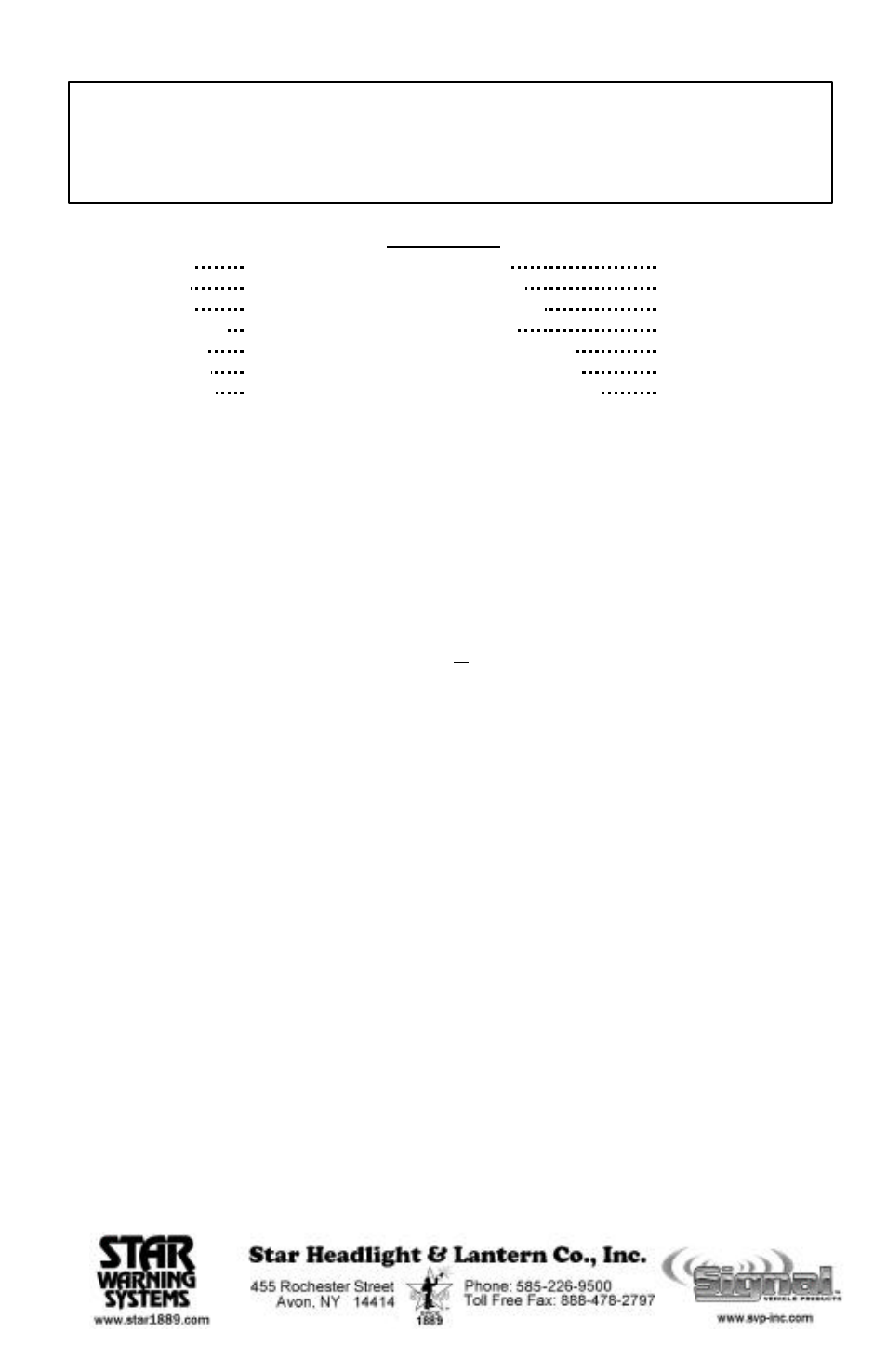 One year limited warranty, Parts list | Star Headlight & Lantern VL22 StarVisor I User Manual | Page 4 / 4