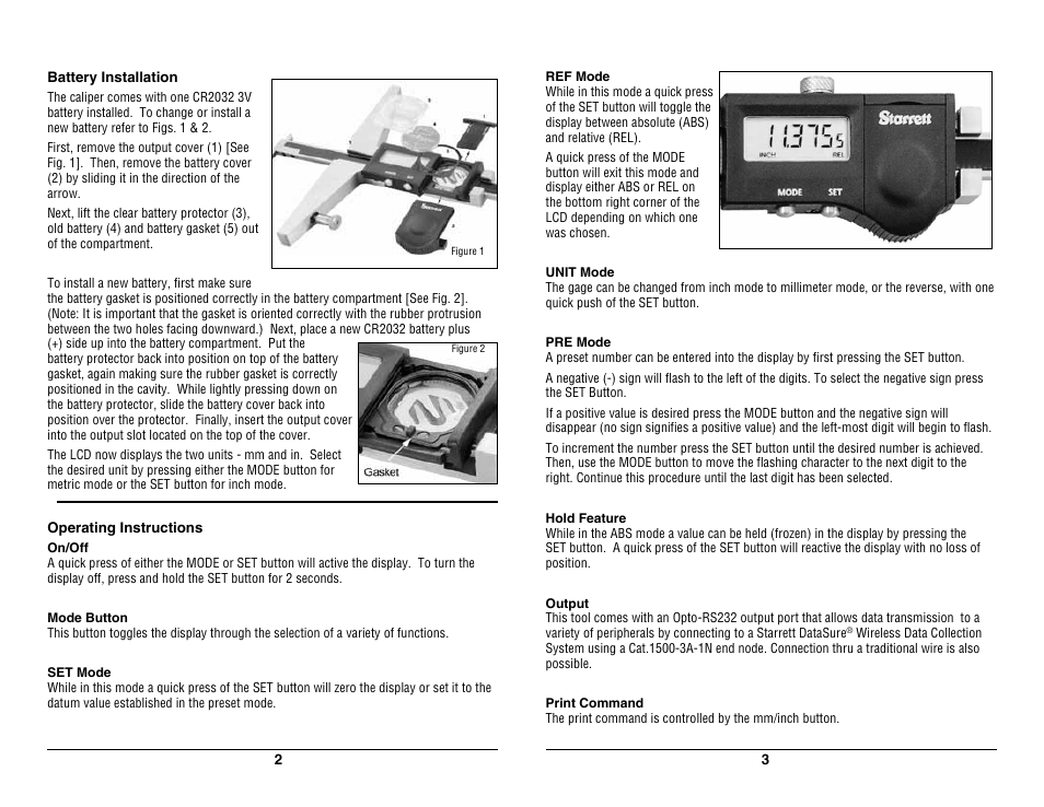 Starrett 5004 Depth Gage User Manual | Page 2 / 2