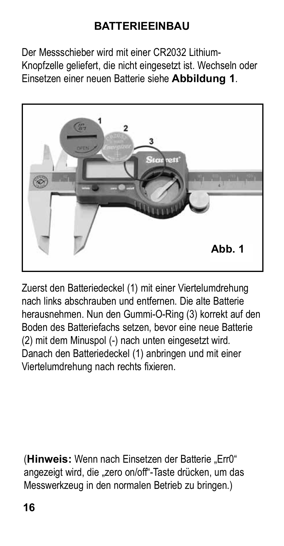 Starrett 798 Electronic Slide Caliper User Manual | Page 16 / 20