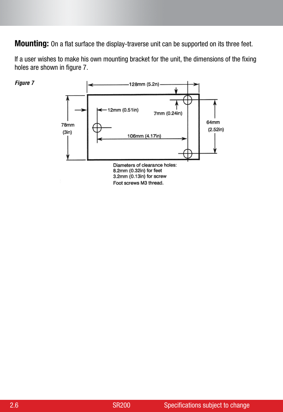 Mounting | Starrett SR200 Surface Roughness Tester User Manual | Page 12 / 28