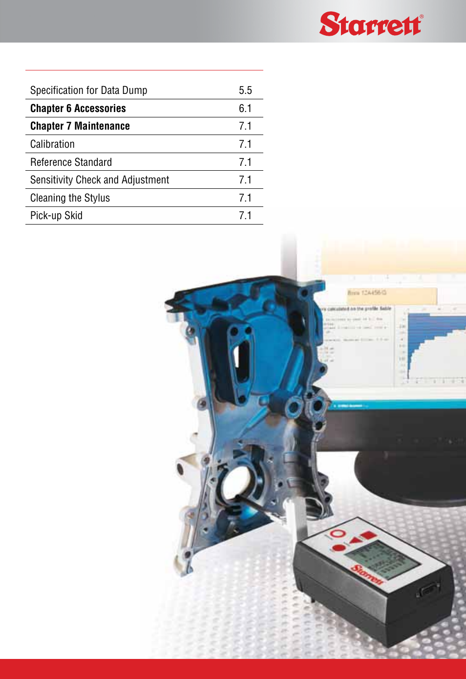 Starrett SR200 Surface Roughness Tester User Manual | Page 3 / 28