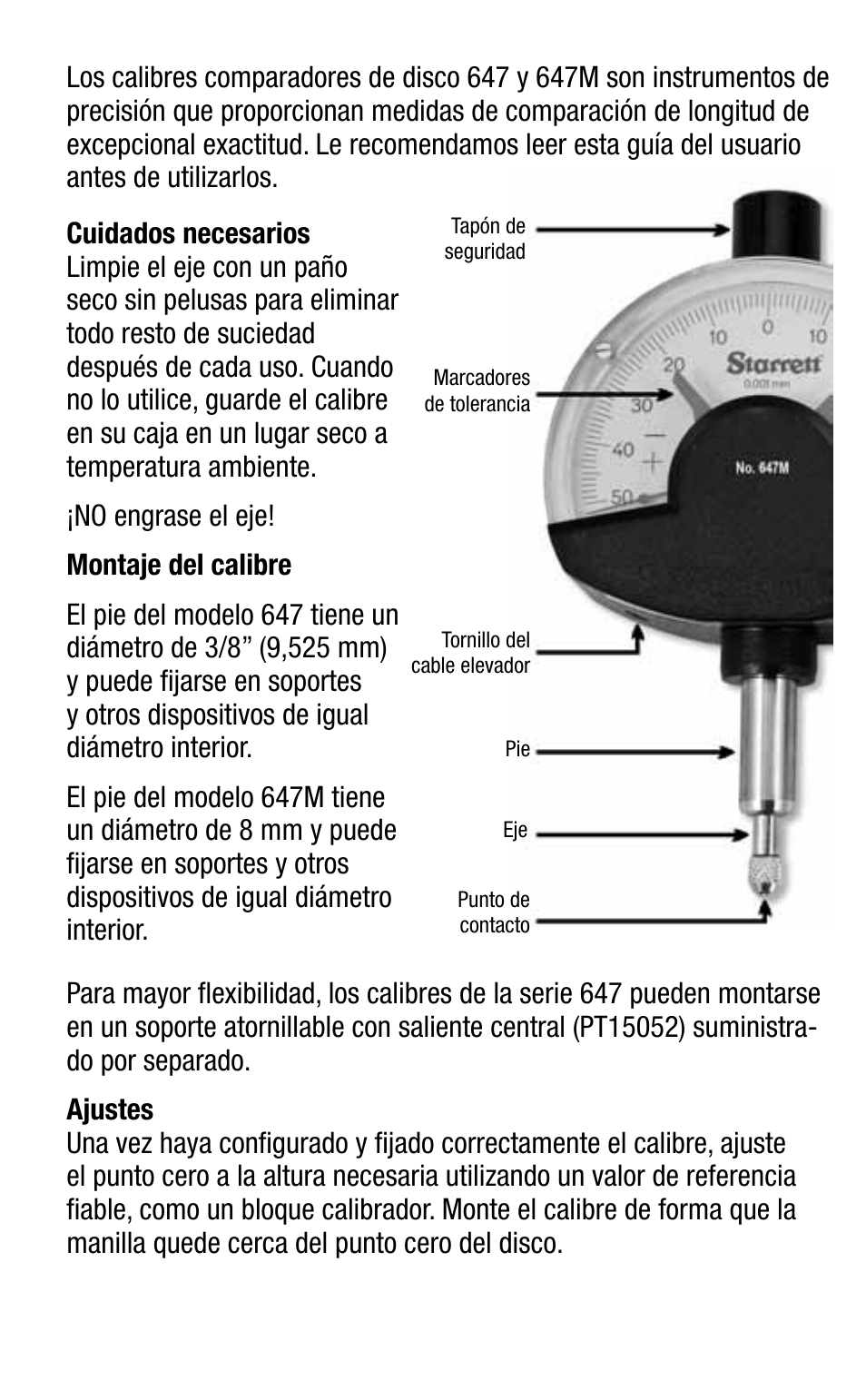 Starrett 647 Dial Comparator Indicator User Manual | Page 14 / 24