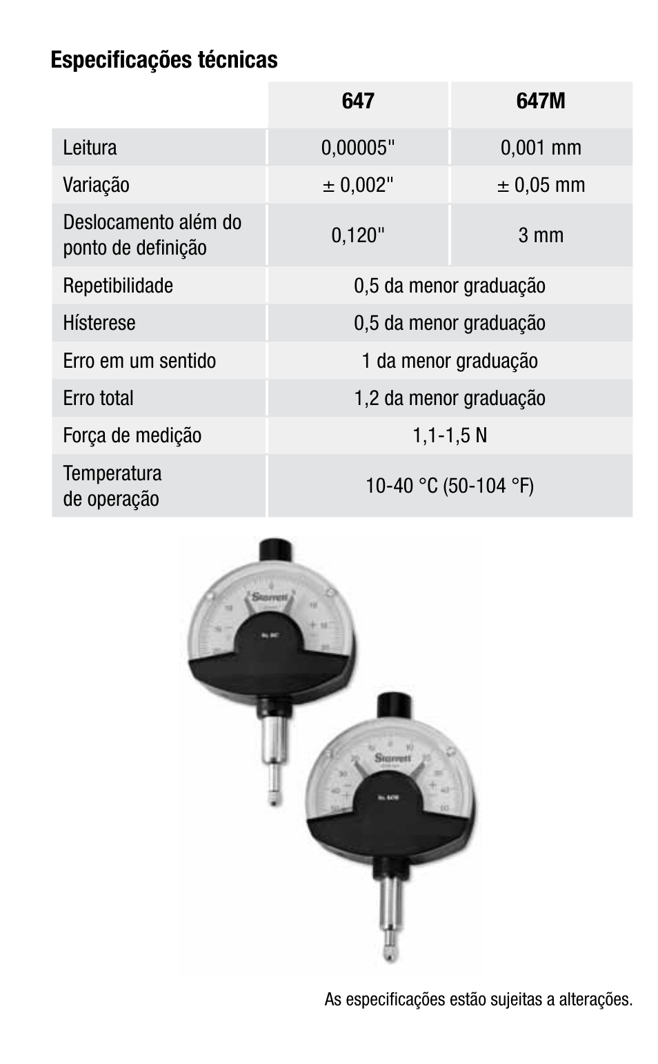 用户指南, 647 系列表盘式比较仪 | Starrett 647 Dial Comparator Indicator User Manual | Page 20 / 24