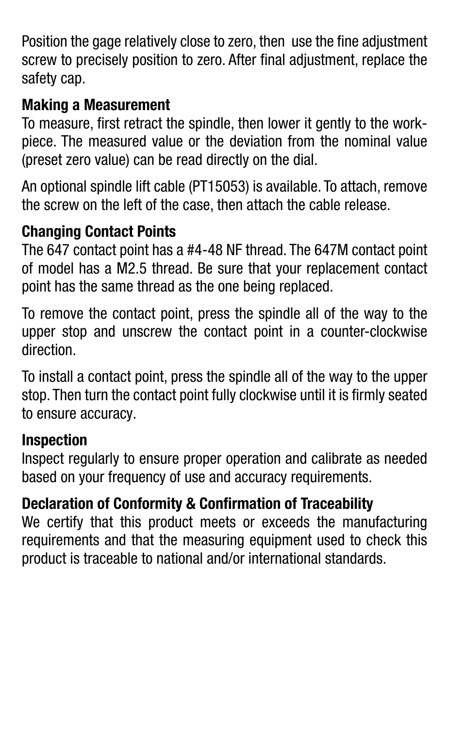 Starrett 647 Dial Comparator Indicator User Manual | Page 3 / 24