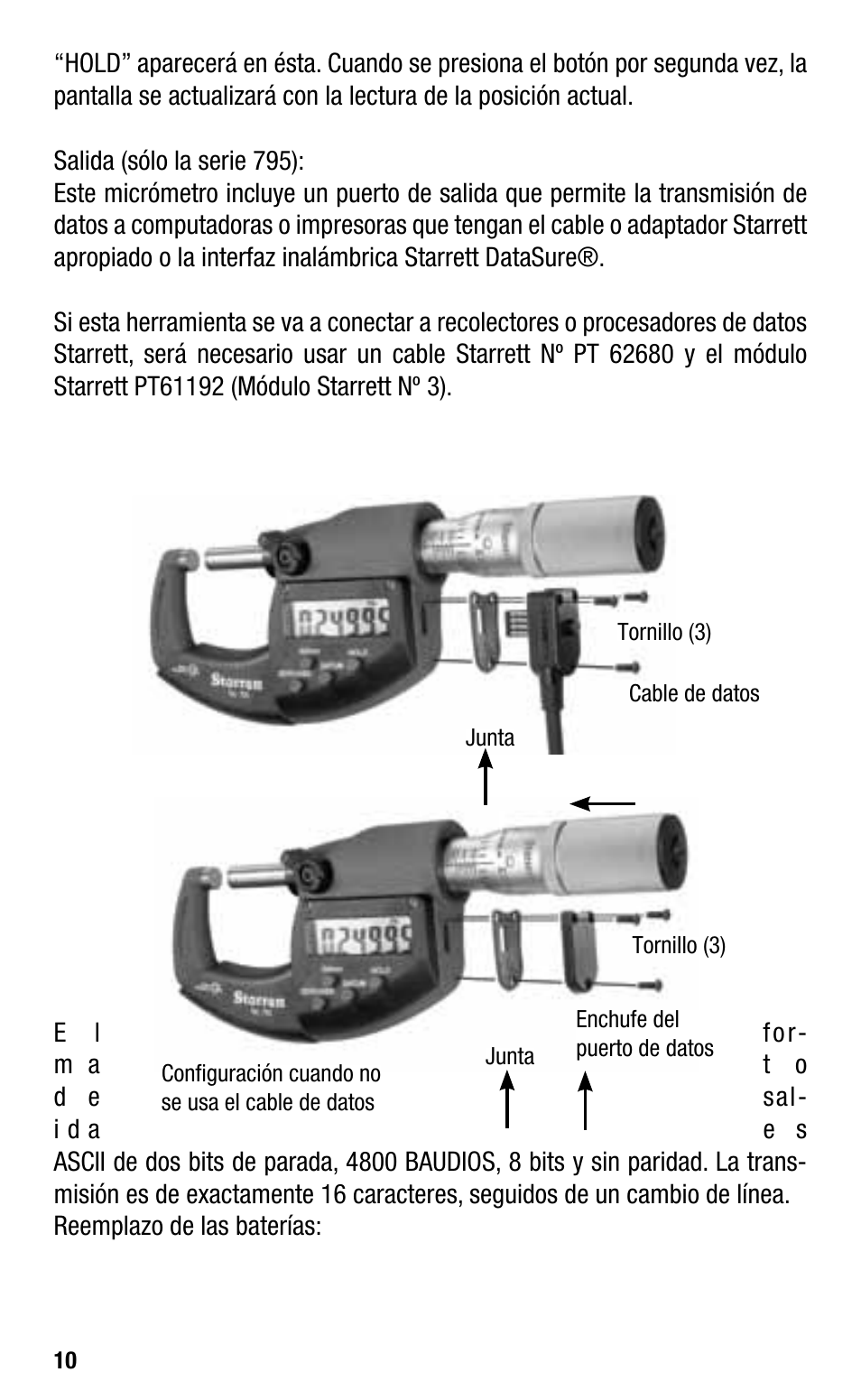 Starrett Electronic IP67 Micrometers User Manual | Page 10 / 25