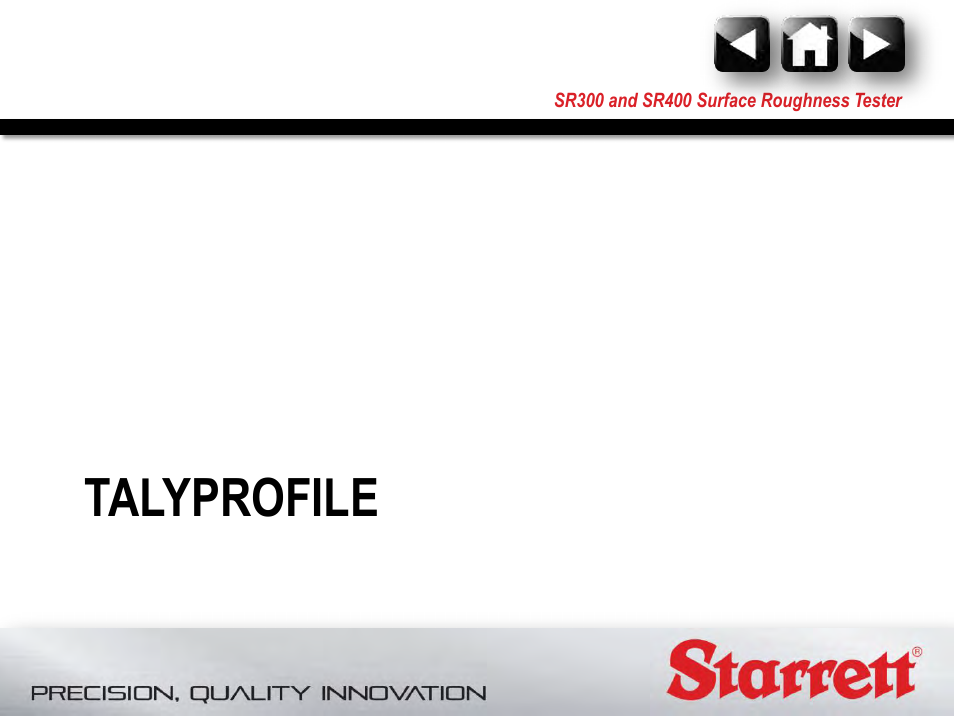 Talyprofile | Starrett SR400 Surface Roughness Tester User Manual | Page 15 / 78