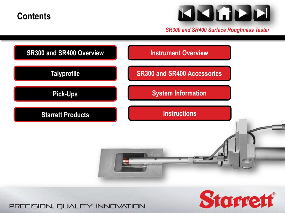 Starrett SR400 Surface Roughness Tester User Manual | Page 2 / 78