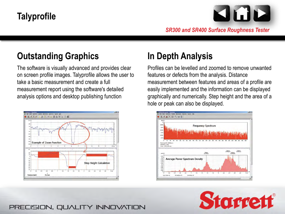 Talyprofile outstanding graphics | Starrett SR400 Surface Roughness Tester User Manual | Page 24 / 78