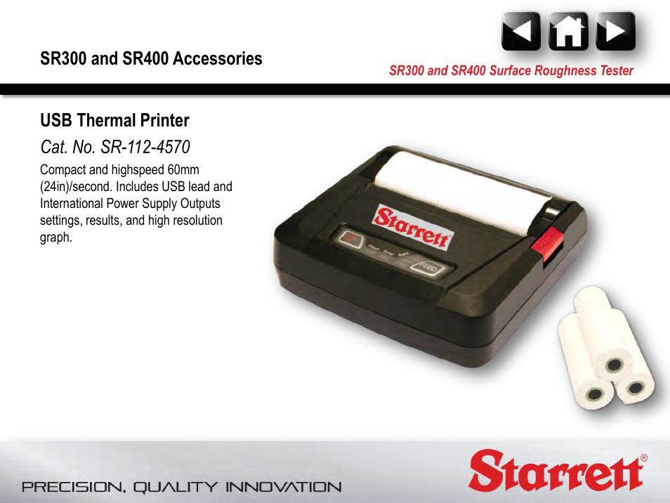 Starrett SR400 Surface Roughness Tester User Manual | Page 26 / 78