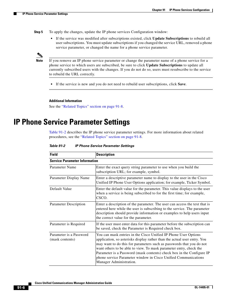 Ip phone service parameter settings, Table 91-2 | Cisco 7940 User Manual | Page 6 / 8