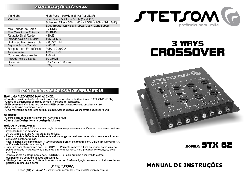 Stetsom STX62 User Manual | 4 pages