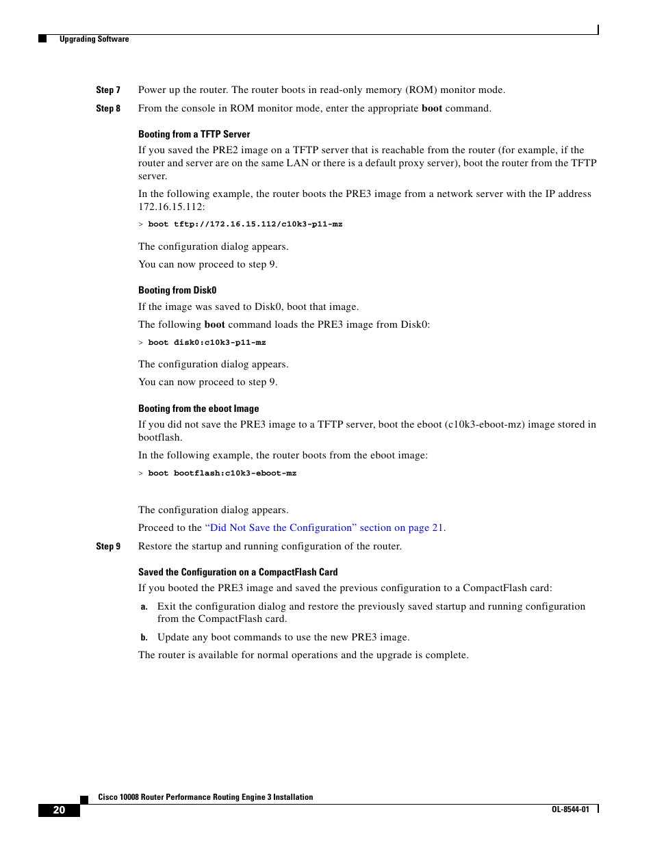 Cisco 10008 User Manual | Page 20 / 38