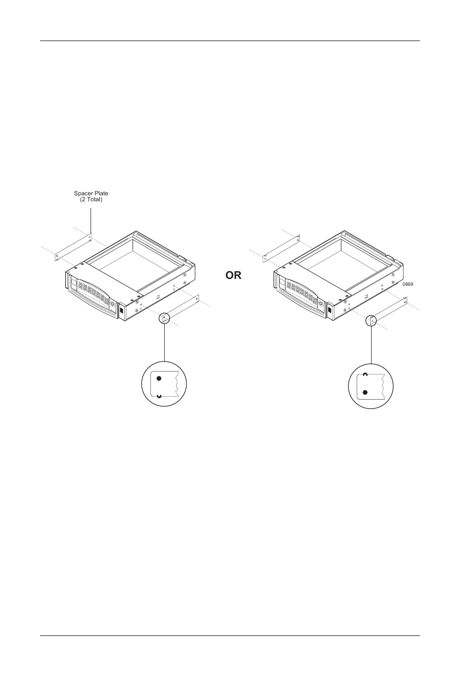Spacer plates (optional) | StorCase Technology DX115 User Manual | Page 21 / 31