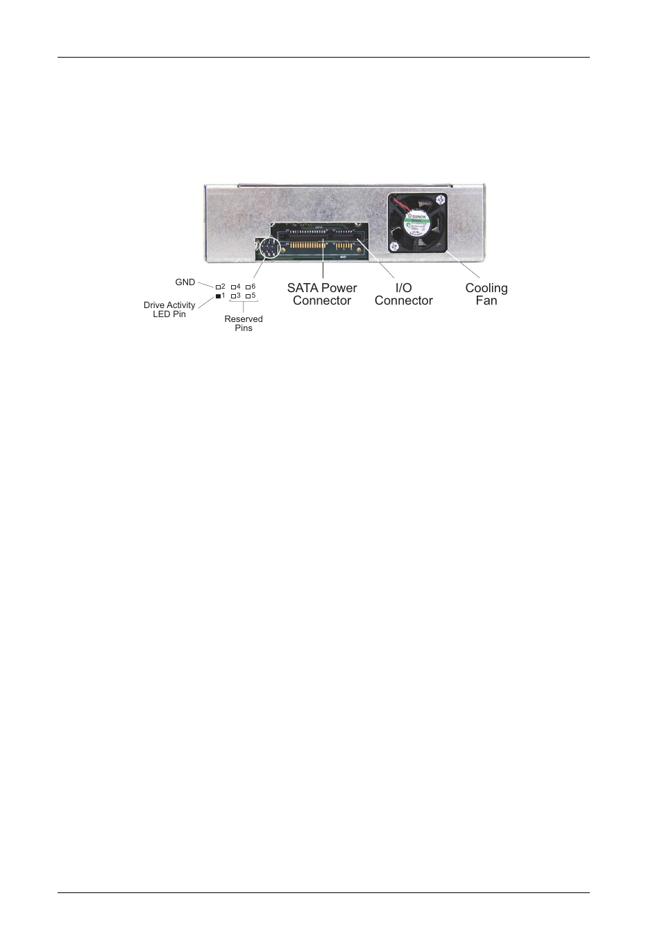 Receiving frame rear panel | StorCase Technology DX115 User Manual | Page 13 / 27