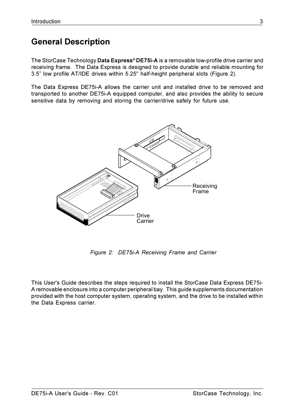 General description | StorCase Technology DE75i-A User Manual | Page 10 / 31