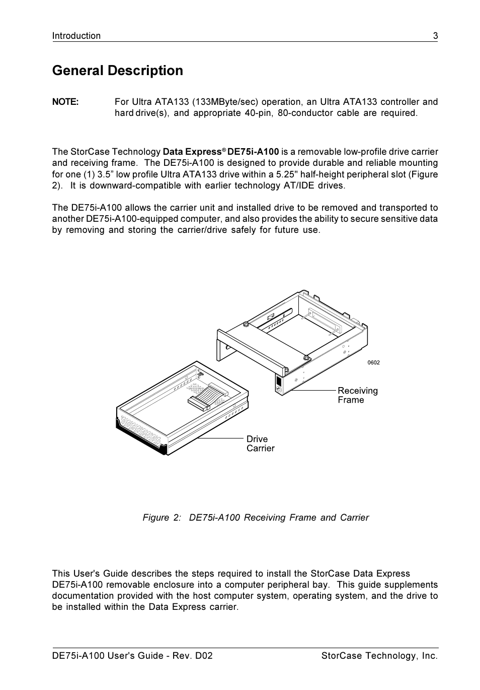 General description | StorCase Technology DE75i-A100 User Manual | Page 10 / 31