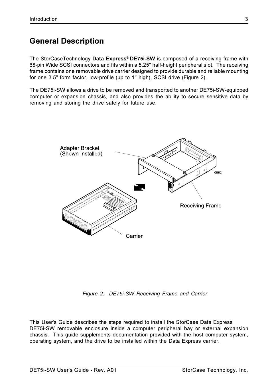 General description | StorCase Technology DE75i-SW User Manual | Page 10 / 33