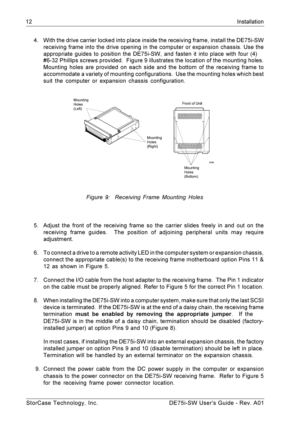 StorCase Technology DE75i-SW User Manual | Page 19 / 33