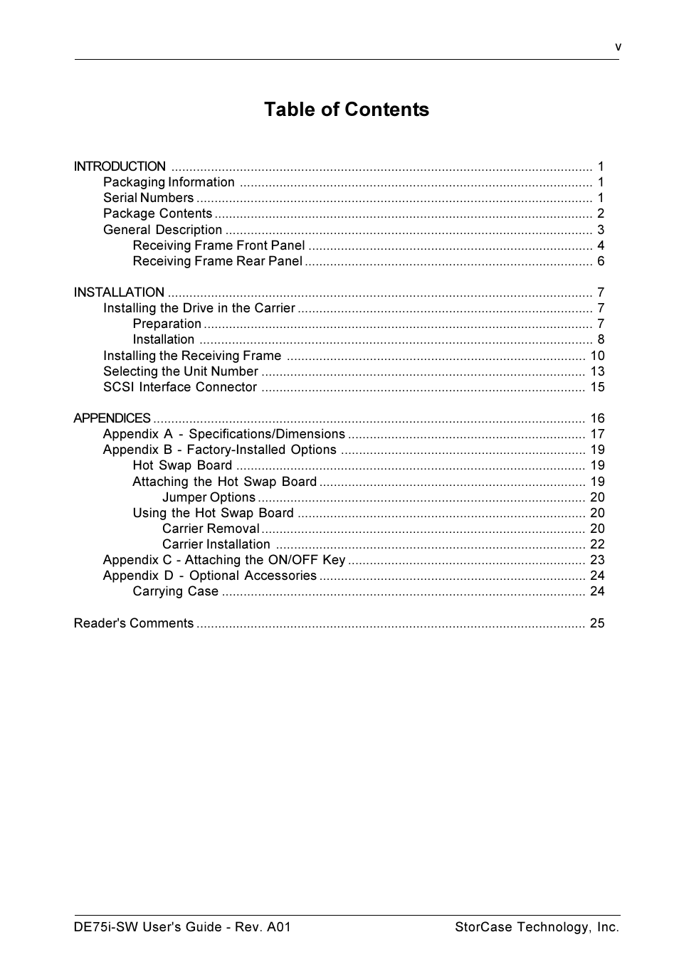 StorCase Technology DE75i-SW User Manual | Page 6 / 33