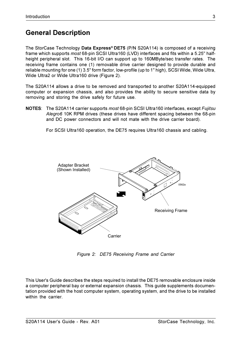 General description | StorCase Technology S20A114 User Manual | Page 10 / 29