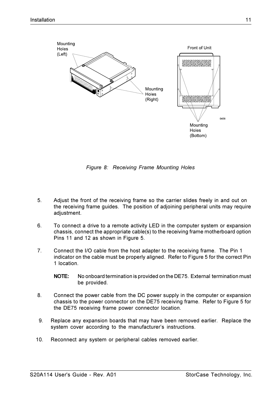 StorCase Technology S20A114 User Manual | Page 18 / 29