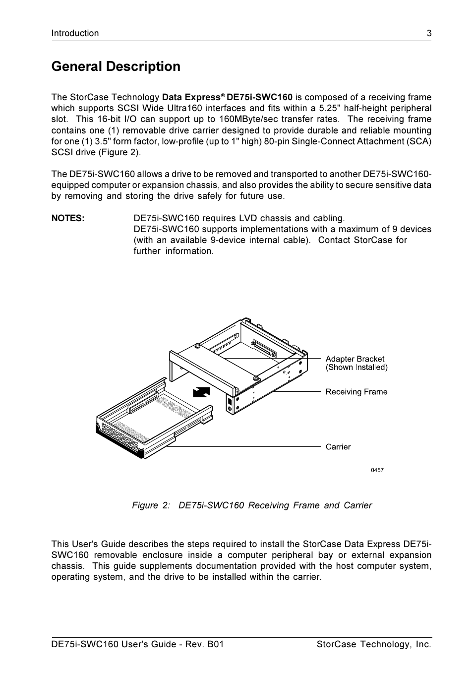 General description | StorCase Technology DE75i-SWC160 User Manual | Page 10 / 29