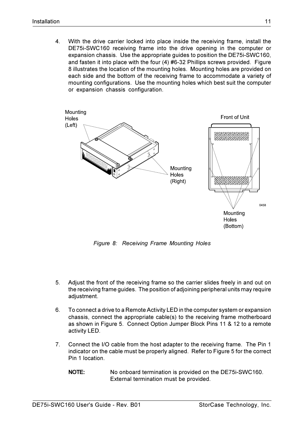 StorCase Technology DE75i-SWC160 User Manual | Page 18 / 29