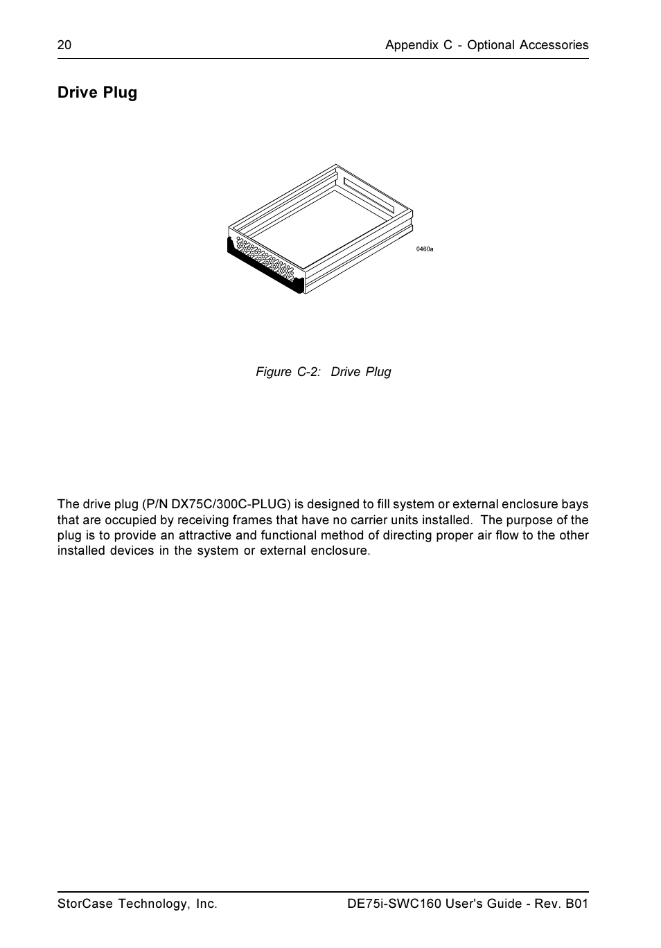 Drive plug | StorCase Technology DE75i-SWC160 User Manual | Page 27 / 29