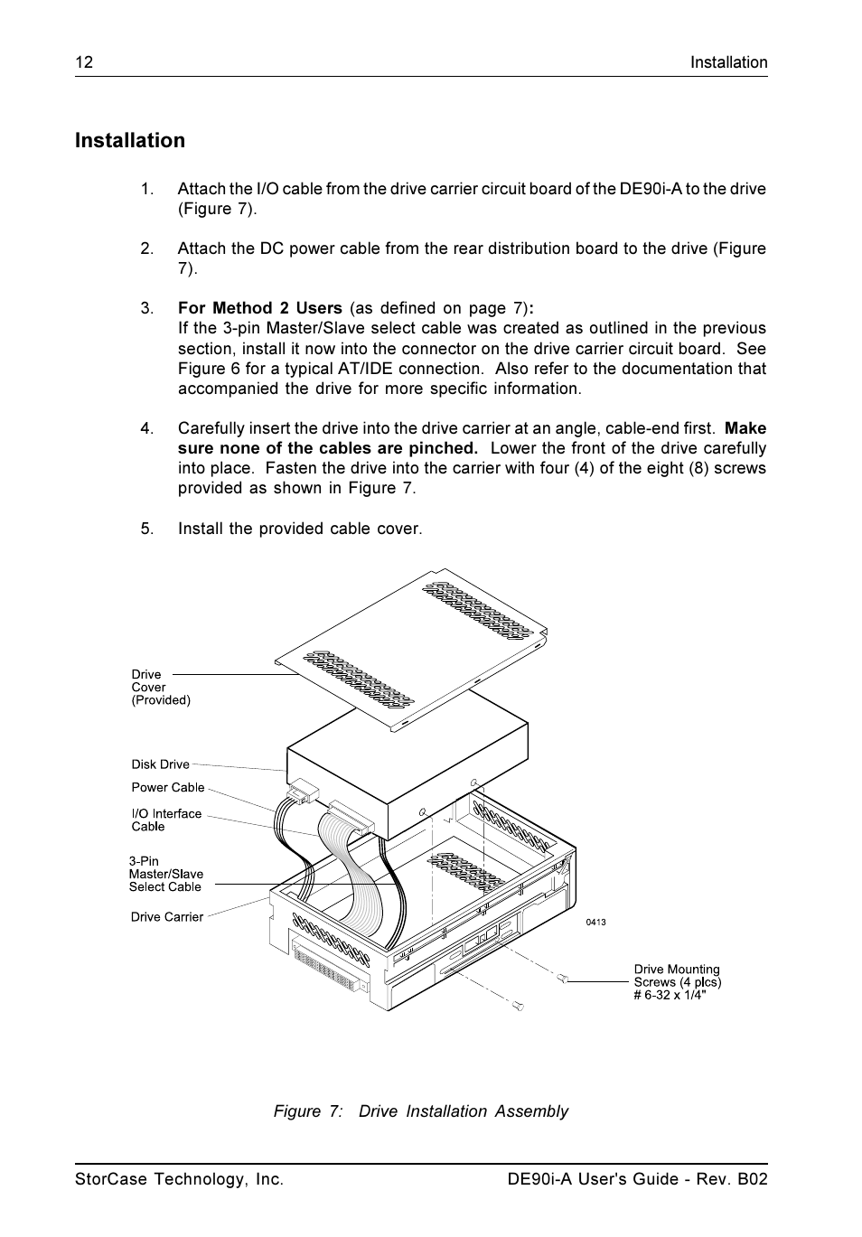 Installation | StorCase Technology DE90i-A User Manual | Page 19 / 29